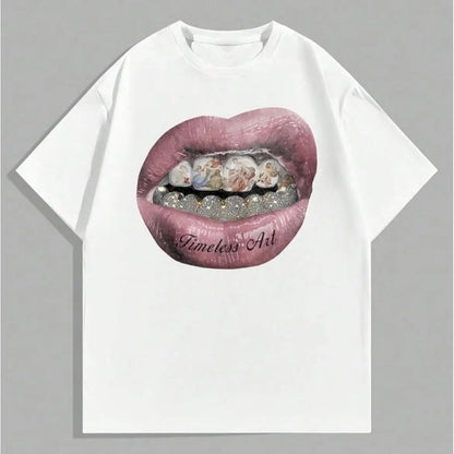 Tshirt Lip print White