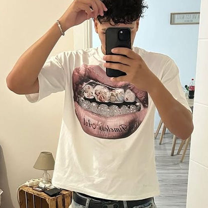 Tshirt Lip print White