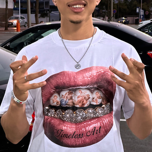 Tshirt Lip print White